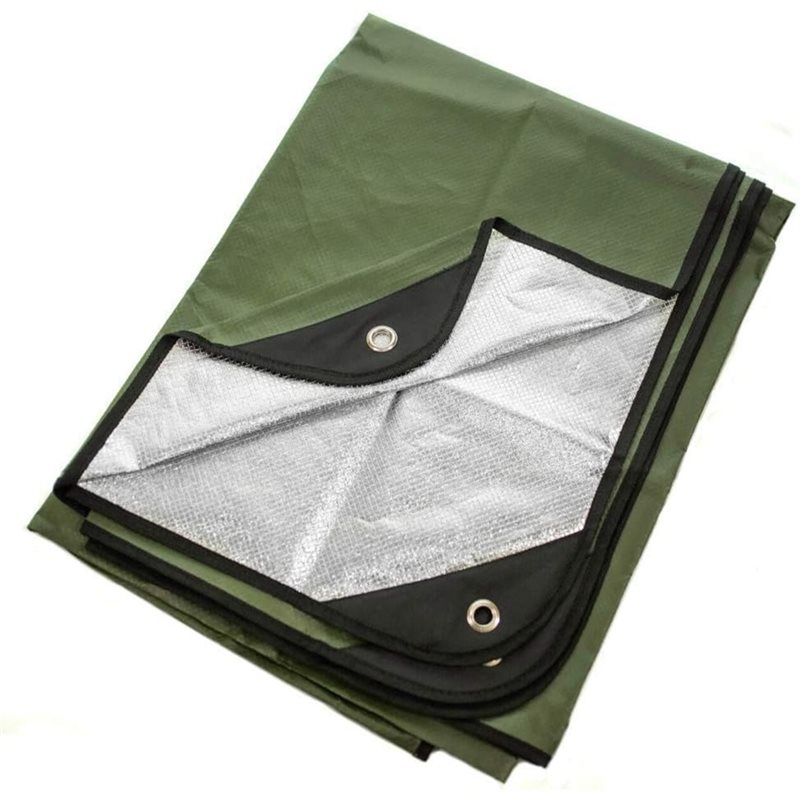 Survival Blanket Reflective - 【旅行の必需品】防水、防風、断熱タープ、再利用可能な高耐久サーマルサバイバルブランケット、210cm x 150cm、90%の熱を反射します。
