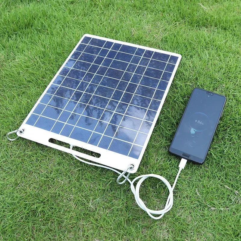 Solar Emergency Charger - 5V ソーラーパネル防水ポータブルデュアル USB 充電器屋外キャンプ太陽光発電銀行バッテリー充電プレート