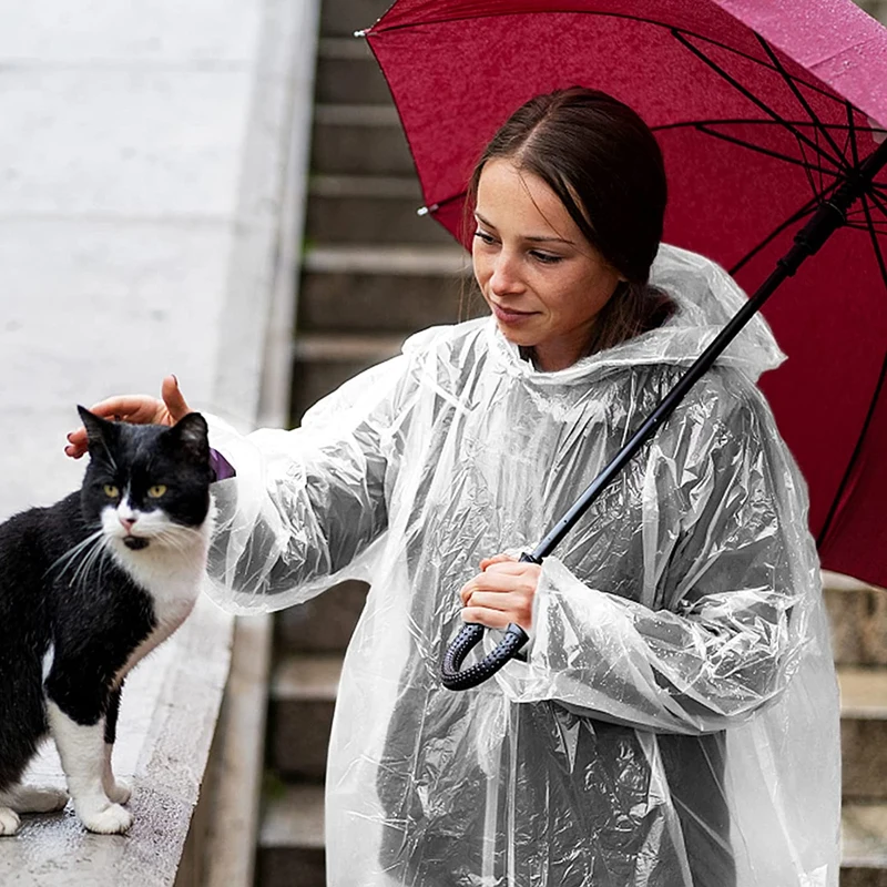 6枚入り、使い捨て、防水、屋外用、ハイキング、登山、旅行、緊 - Emergency Poncho Rain のレビューと価格