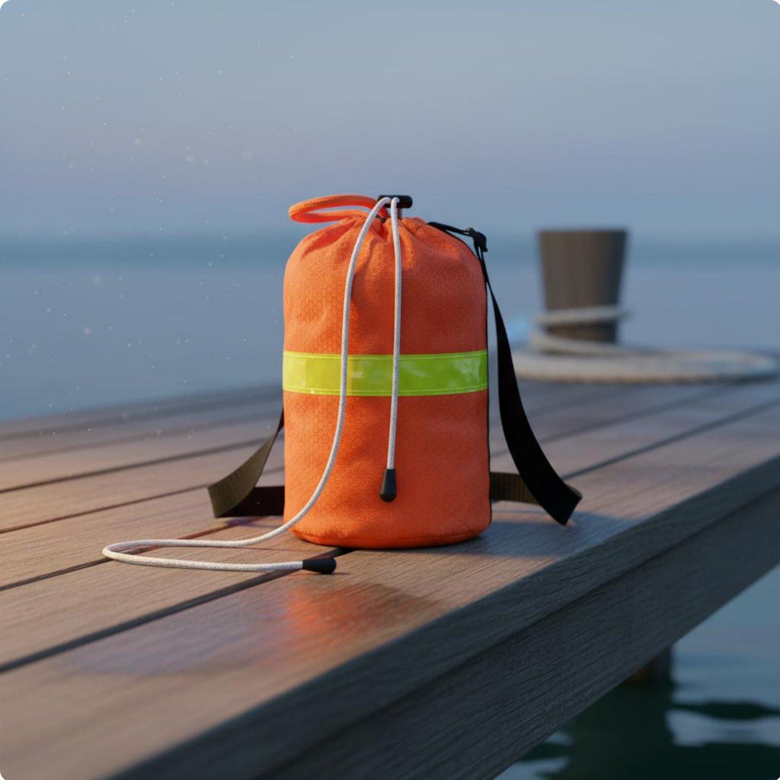 水上救助用投擲バッグ。耐摩耗性に優れた浮力のあるロープバッグ - Rescue Rope Throw のレビューと価格