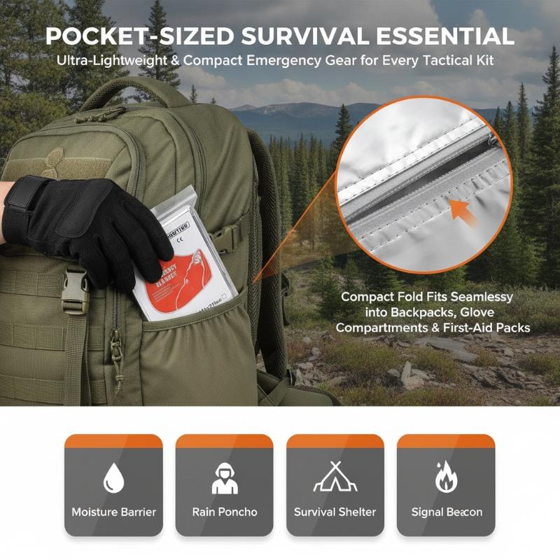 5枚入り、防水・反射素材を使用した断熱性の高い緊急用ブランケ - Survival Blanket Reflective のレビューと価格