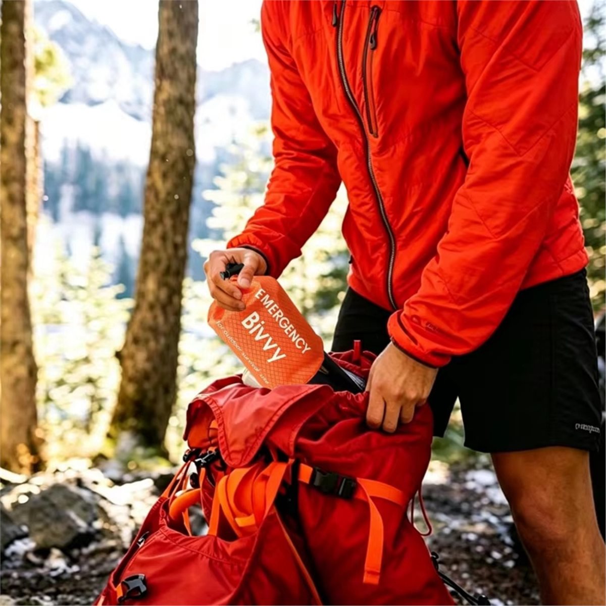 緊急用寝袋、サバイバルブランケット、保温性に優れたPEアルミ - Bivy Bag Emergency のレビューと価格
