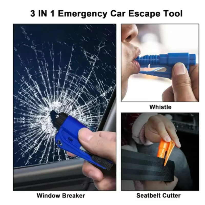 3-in-1 車の安全ハンマーミニカー、ガラスを破壊する多機 - Rescue Rope Throw のレビューと価格
