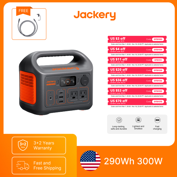 Jackery ポータブル電源 エクスプローラー300New - Solar Emergency Charger のレビューと価格