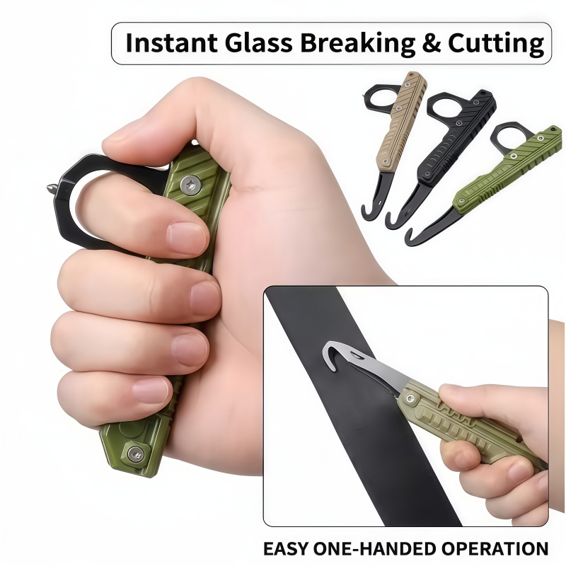 携帯用折りたたみ式多機能ツール。車の窓ガラスを割るためのハン - Rescue Rope Throw のレビューと価格