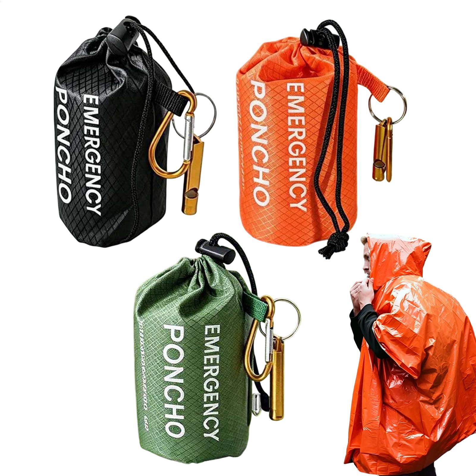 3枚セットのサバイバル用緊急用レインポンチョ、保温性のある断 - Survival Blanket Reflective のレビューと価格
